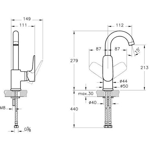 VitrA Artema X-Line Döner Borulu Lavabo Bataryası Altın A4240223