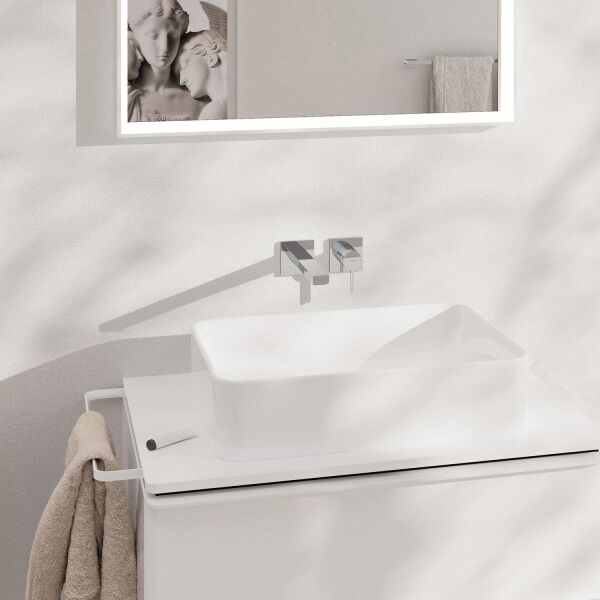Hansgrohe Tecturis E Tek Kollu Lavabo Bataryası, Gömme Montajlı, Duvara Monte Ecosmart+, 22,5 cm Musluklu - 73051000