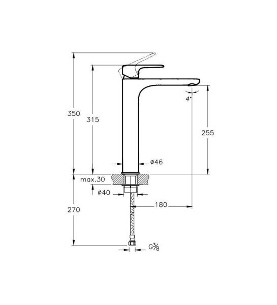 Artema Root Square A4273326 Çanak Lavabo Bataryası, Bakır