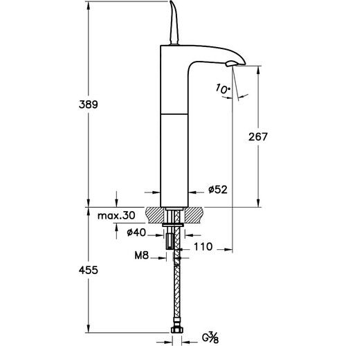 Artema T4 Lavabo Bataryası - Yüksek A42473