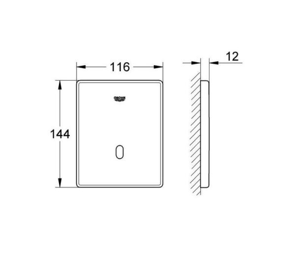 Grohe Tectron Skate Fotoselli Ankastre Pisuar Valfi Kumanda Paneli Pilli - 37324001