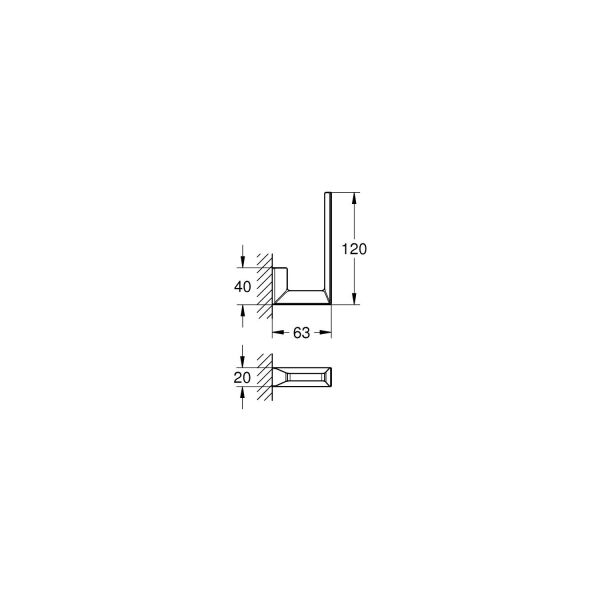 Grohe Selection Cube Yedek Tuvalet Kağıtlığı - 40784000