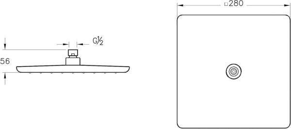 VitrA Shine Square Duş Başlığı A45632STA