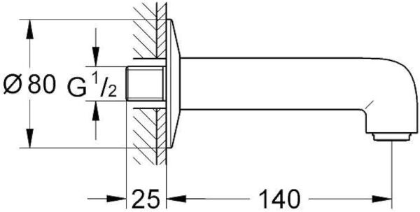 Grohe Bauclassic Çıkış Ucu - 13258000