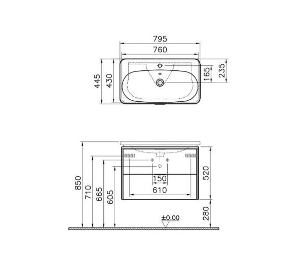 VitrA Nest Trendy Lavabo Dolabı - 56147