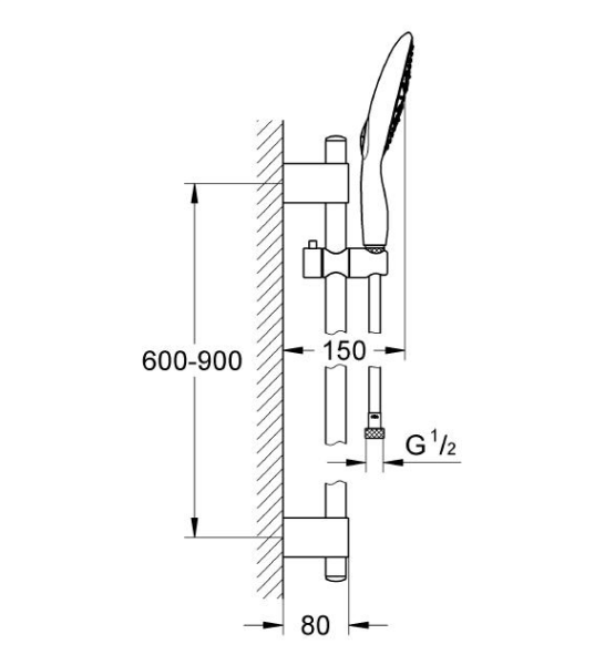 Grohe Power&soul 160 Sürgülü Duş Seti 4+ Akışlı (27750000)
