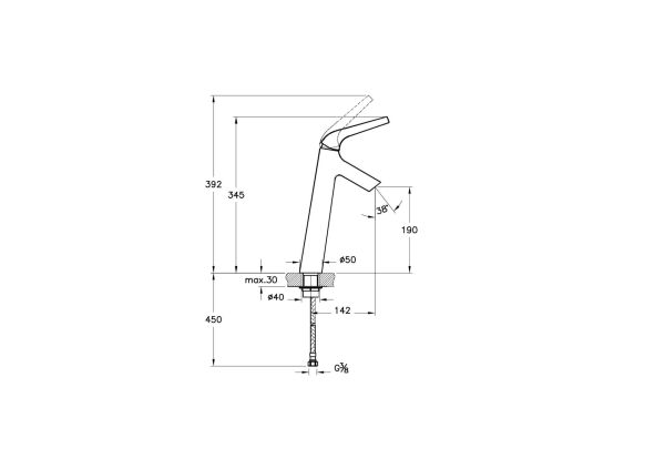 Artema Nest Trendy Lavabo Bataryası Yüksek A42301