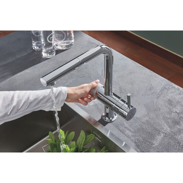 Grohe Blue Pure Minta Filtre Fonksiyonuna Sahip Tek Kumandalı Eviye Bataryası 31721000