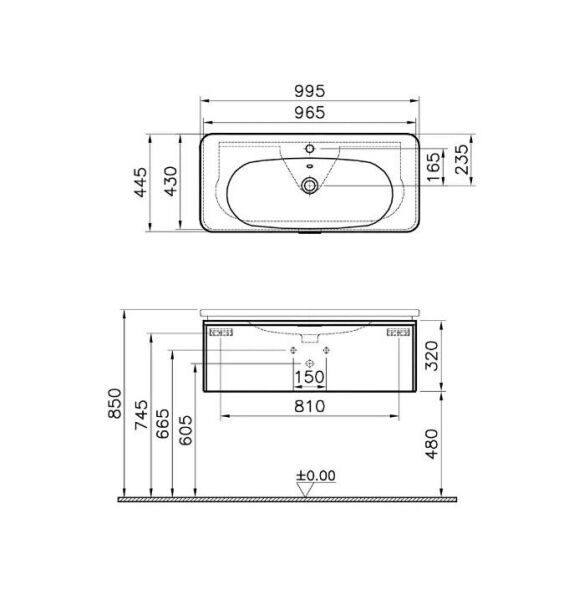 VitrA Nest Trendy Lavabo Dolabı - 56141