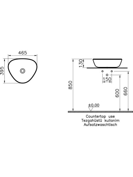VitrA Plural Kare Alçak Çanak Lavabo - 7810B420-0016