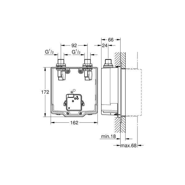 Grohe Eurosmart Cosmopolitan E Ankastre Montaj Kutusu 36339001