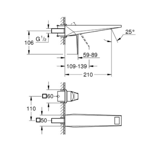 Grohe Allure Brilliant 2 delikli lavabo bataryası L-Boyutu - 29403AL0