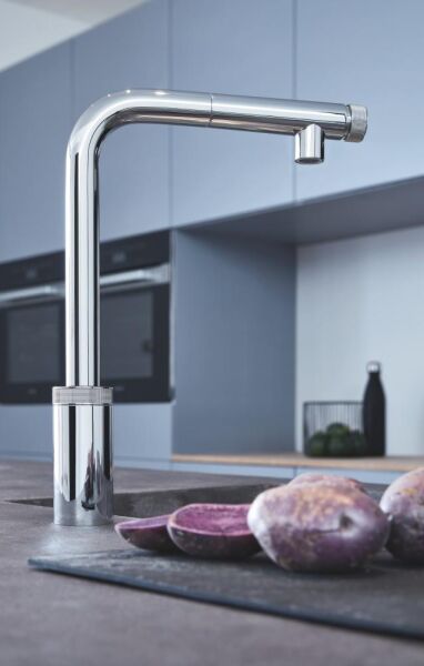 Grohe Eviye Bataryası Spiralli Smartcontrol Minta Krom 31613000