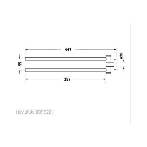 Duravit D-Code Ikili Havluluk 0099221000