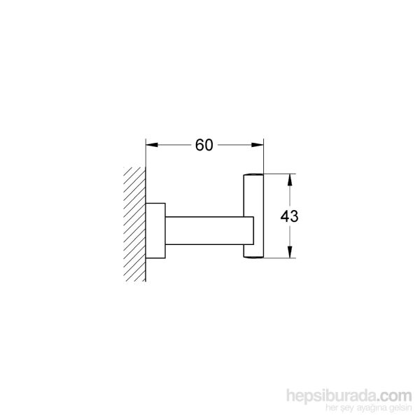 Grohe Eurocube Bornoz Askısı Banyo Aksesuarı - 40511001