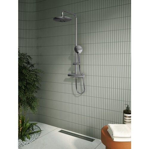 VitrA AquaHeat Bliss 240 A47205 2F Termostatik Duş Sistemi, Krom