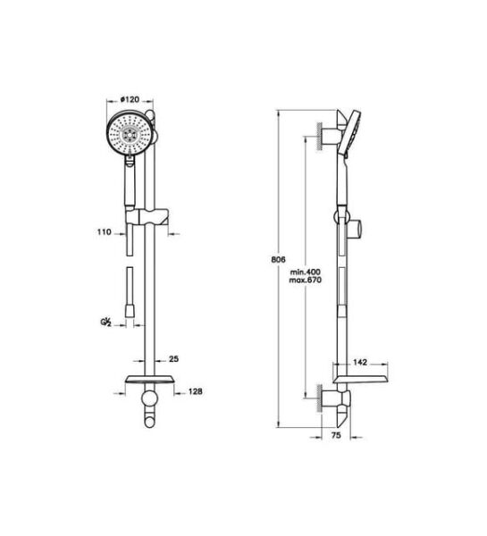 Artema Master Slot Sürgülü El Duşu Takımı A45691