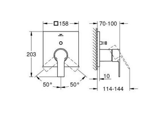 Grohe Allure Ankastre Banyo/Duş Bataryası - 19315GN1