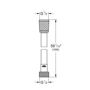 Grohe Relexaflex 59 ''Hortum 28151001