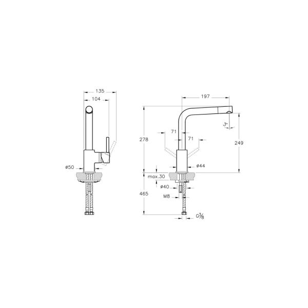 Artema Pure A42136 Eviye Bataryası Krom