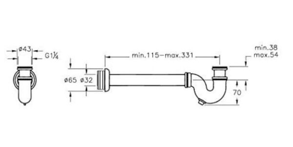 Artema Lavabo Sifonu A45118 - P Tipi