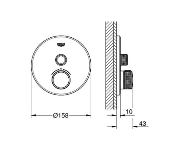 Grohe Grohtherm Smartcontrol Ankastre Termostatik Duş Bataryası 29118000