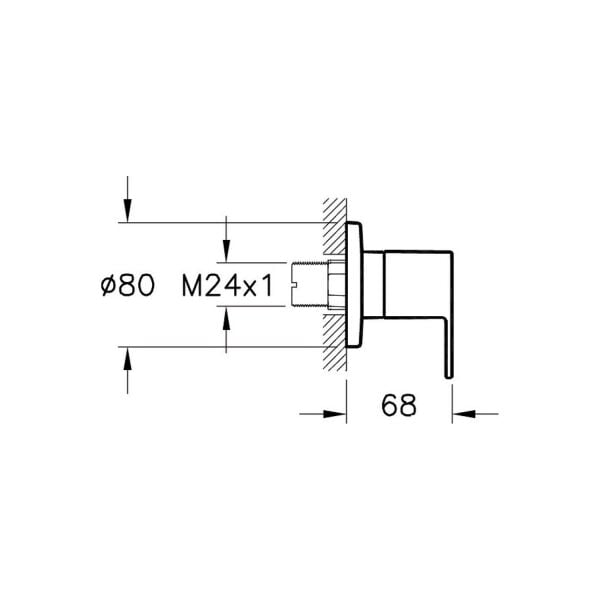 VitrA A41447 Axe S Ankastre Stop Valf Sıva Üstü Krom
