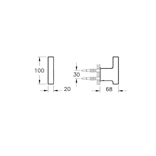 VitrA Nest Trendy A44619 Tekli Askı Krom