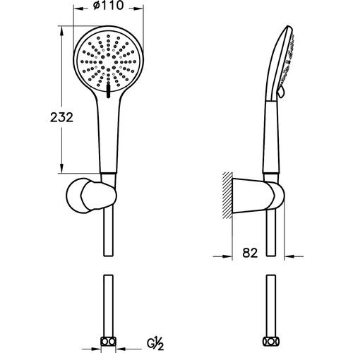 Artema Minimax S A49273 Ankastre Duş Seti, Krom
