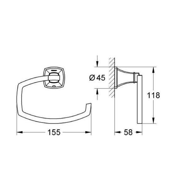 Grohe Grandera Tuvalet Kağıtlığı Banyo Aksesuarı - 40625000