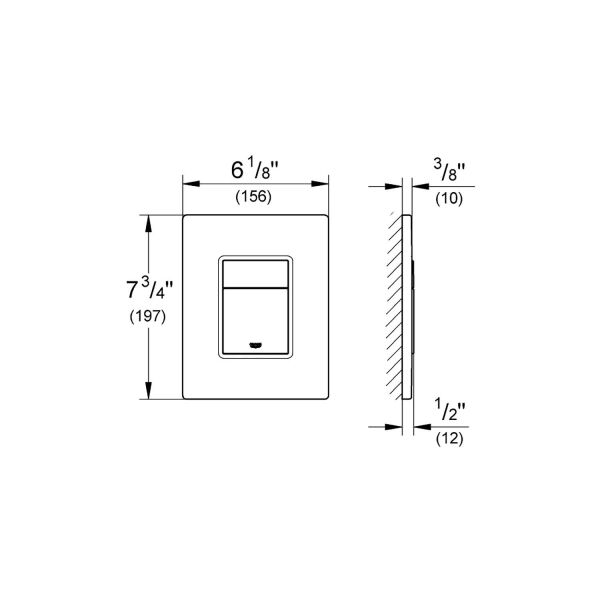 Grohe Gömme Rezervuar Kumanda Paneli ABS Pol. Nickel - 38732BE0