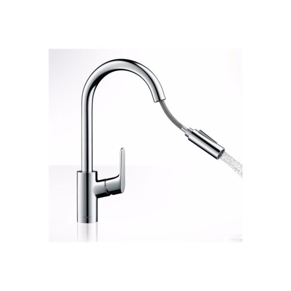 Hansgrohe Focus E2 240 Pull-Out Tek Kollu Evye Bataryası