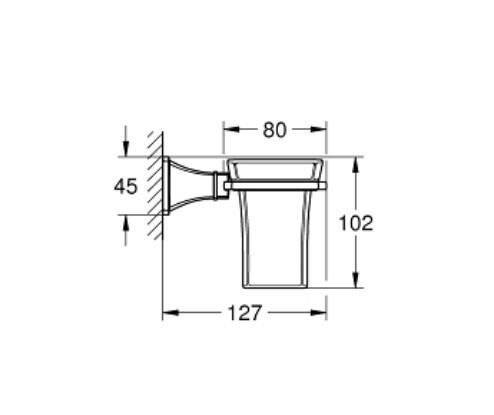 Grohe Grandera Seramik fırçalık ve tutacağı - 40909000