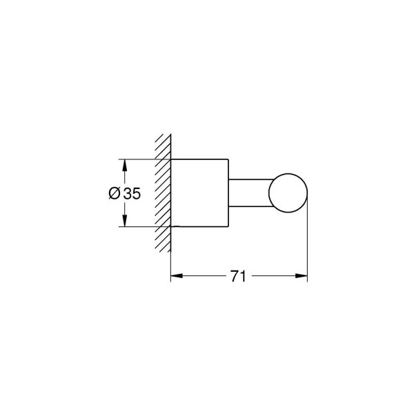Grohe Atrio Askılık Brushed Hard Graphite - 40890AL0