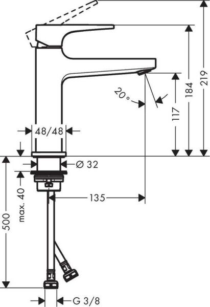 Hansgrohe Metropol Tek Kollu Lavabo Bataryası - 32507340