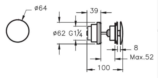 VitrA A4514823 Yuvarlak Lavabo Süzgeci Universal Sabit Altın