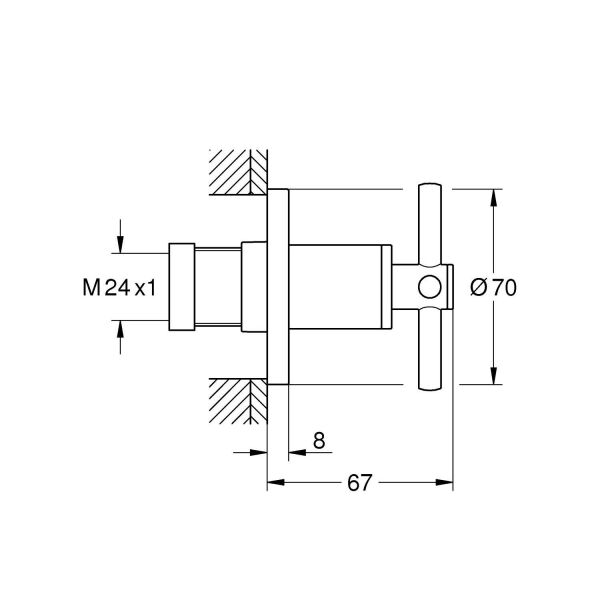 Grohe Atrio Ankastre Stop Valf - 29396DL0