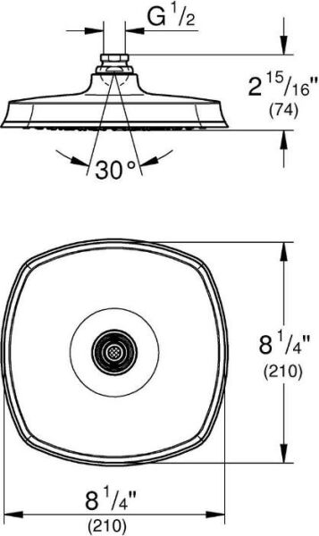 Grohe Grandera 210 Tepe Duşu 1 Akışlı - 26898000