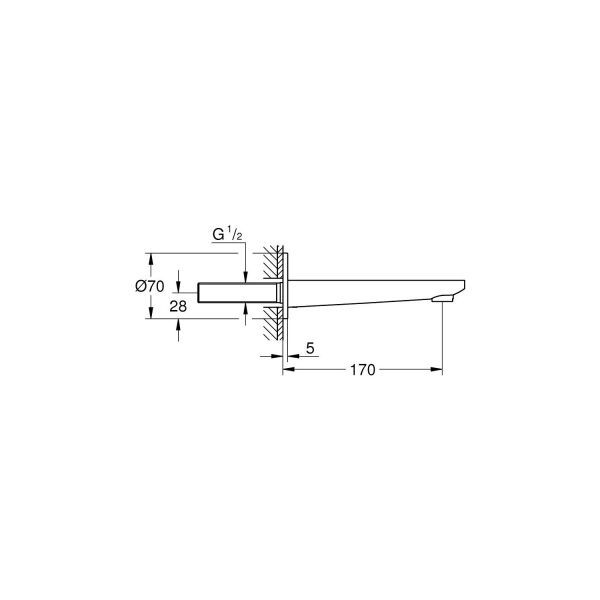 Grohe Lineare Çıkış Ucu- 13383001