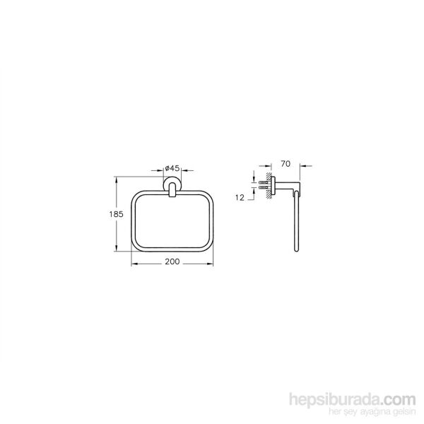 VitrA Minimax A44783 Halka Havluluk Krom
