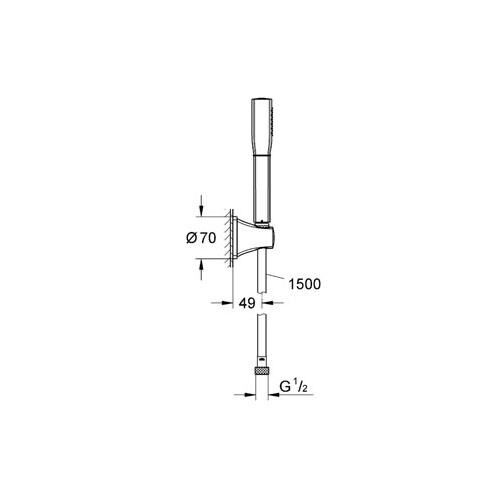 Grohe Grandera™ Stick Duvar Askısı Seti 1 Akışlı - 27993000