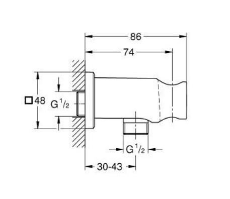 Grohe RainShower El Duşu Çıkış Dirseği - 26659GN0