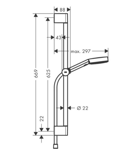 Hansgrohe Pulsify Select S Duş Seti 105 3Jet Relaxation Ecosmart, 65 Cm Duş Barı İle - 24161670