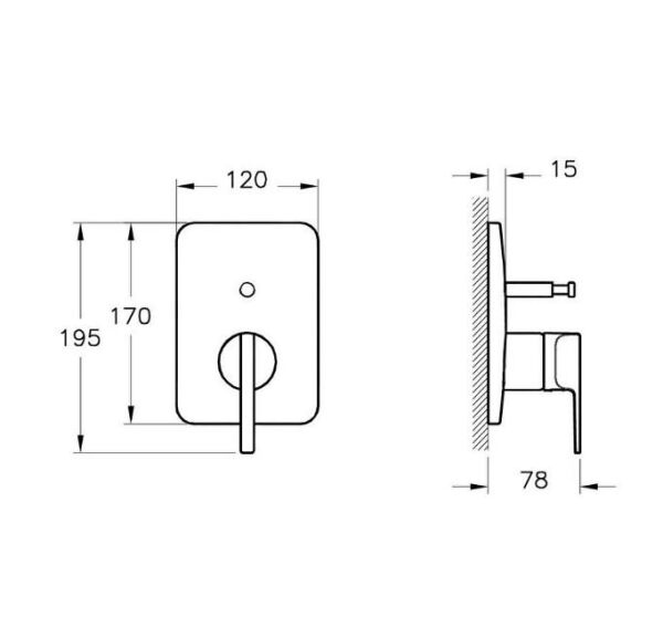Artema Suit U A4228626 Ankastre Banyo Bataryası Sıva Üstü Bakır