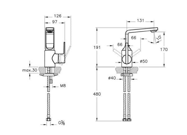 Artema A4246623 L Lavabo Bataryası Altın