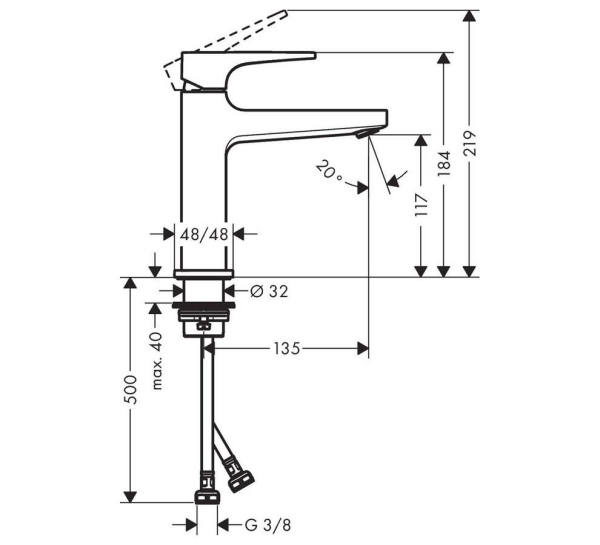 Hansgrohe Metropol Lavabo Bataryası