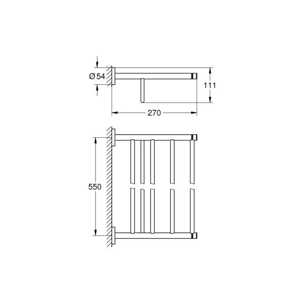 Grohe Essentials Raf Havluluk 604 mm - 40800001