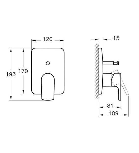 Artema Sento A42294 Ankastre Banyo Bataryası Sıva Üstü Krom
