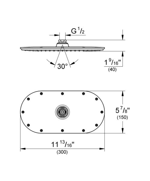 Grohe Rainshower Tepe Duşu 30X15 cm - 27471000