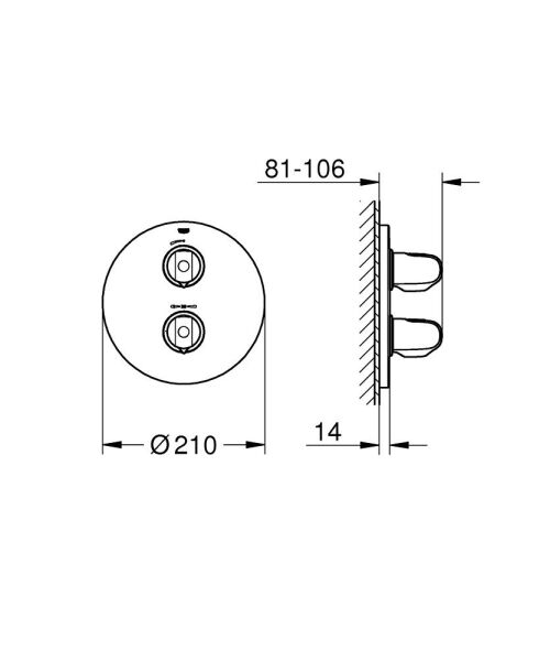 Grohe Grt 1000 Yeni Termostatik Duş Bataryası